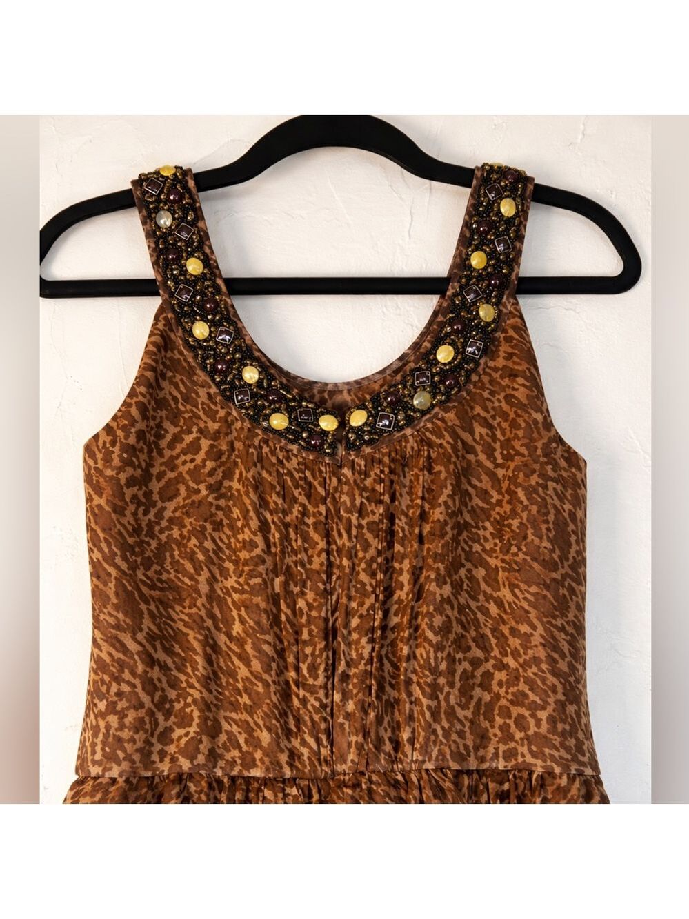 Vintage Chetta B Silk Beaded Maxi Dress
